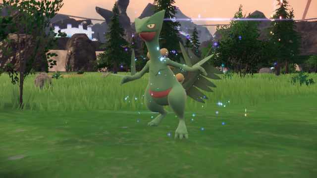 Sceptile evolution in Pokémon Scarlet and Violet.