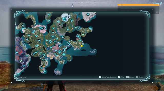 oil rig map coords palworld