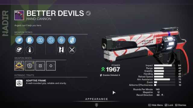 Destiny 2 Better Devils random roll