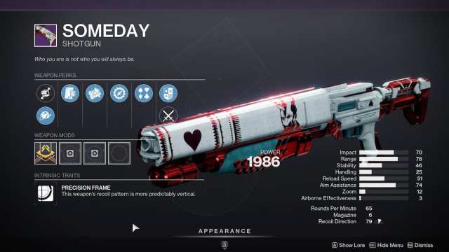 Someday god roll in Destiny 2