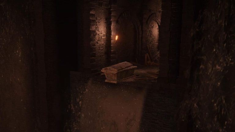 stone coffin going down waterfall in elden ring shadow of the erdtree dlc