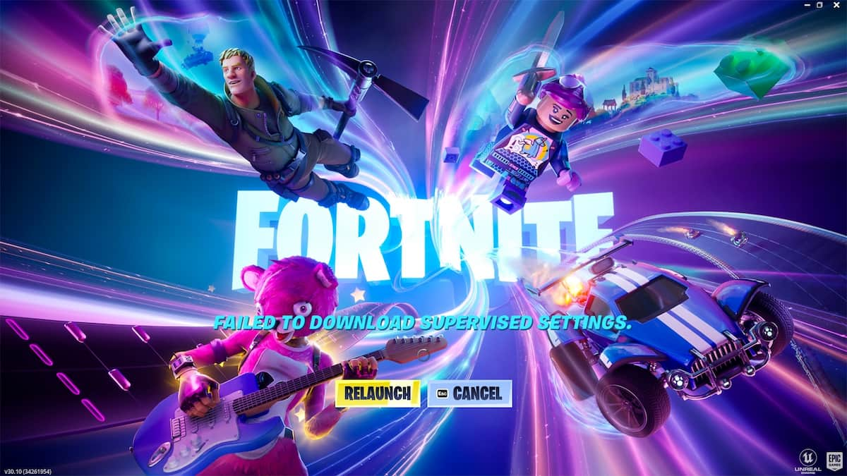 fortnite supervised settings error