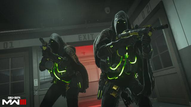 MW3 operators in green aiming their guns