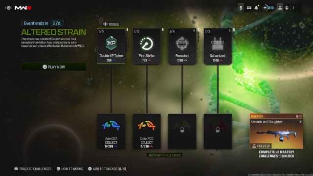 MW3 Altered Strain challenges and rewards