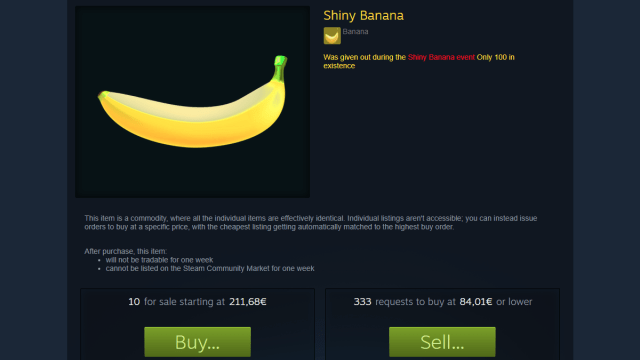 A Shiny Banana on the Steam marketplace.