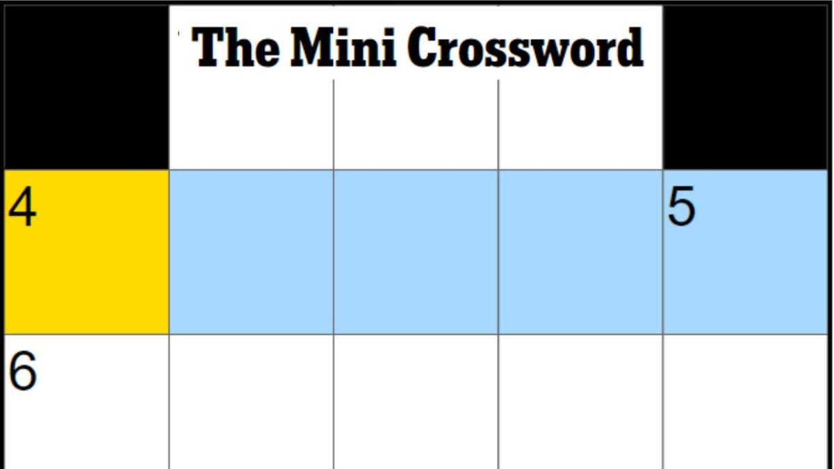 The NYT Mini Crossword June 21 board, empty