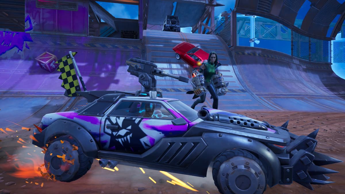 Ringmaster Scarr's modded car in Fortnite.