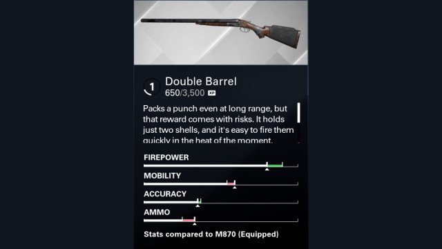 xdefiant double barrel stat block