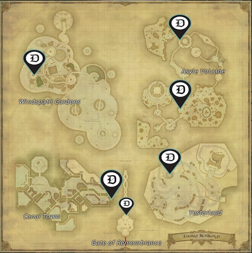 All Living Memory Sighting Log locations in Final Fantasy XIV