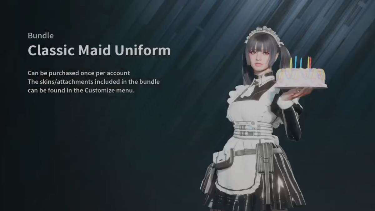 The Classic Maid skin for Bunny in The First Descendant.