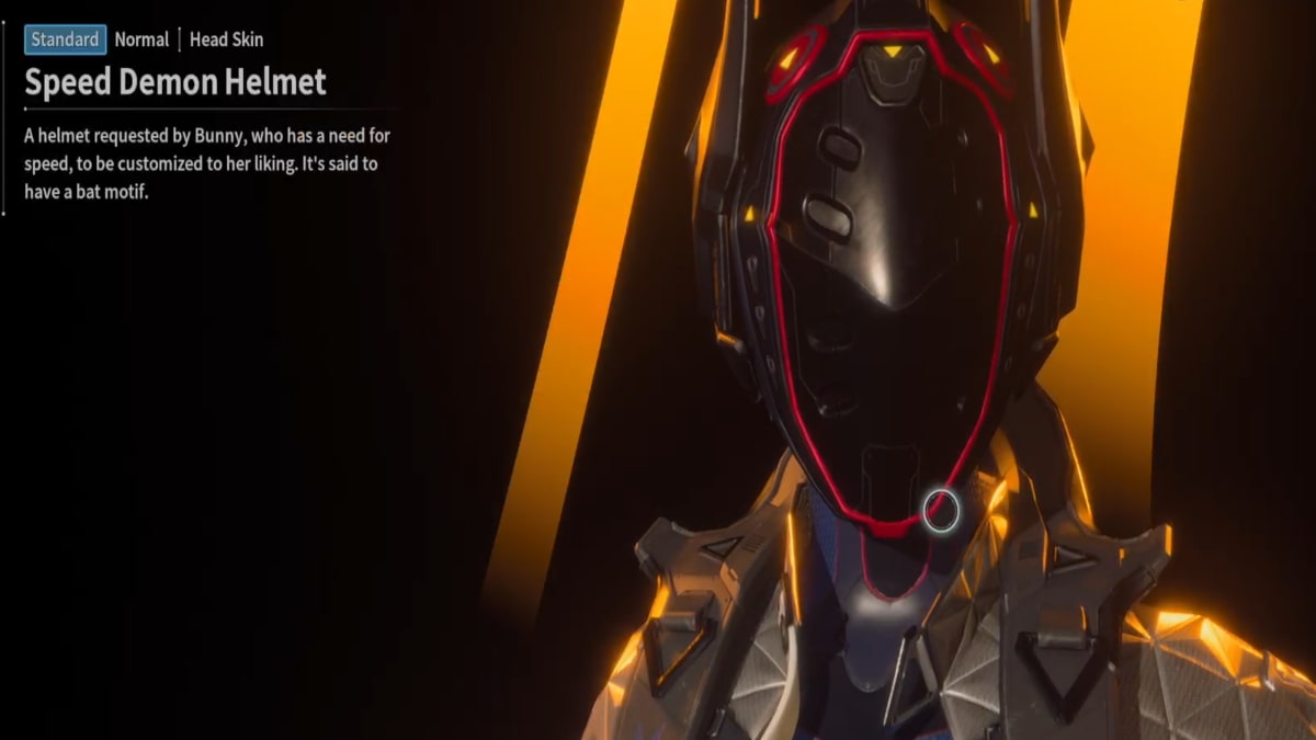 The Speed Demon Helmet for Bunny in The First Descendant.