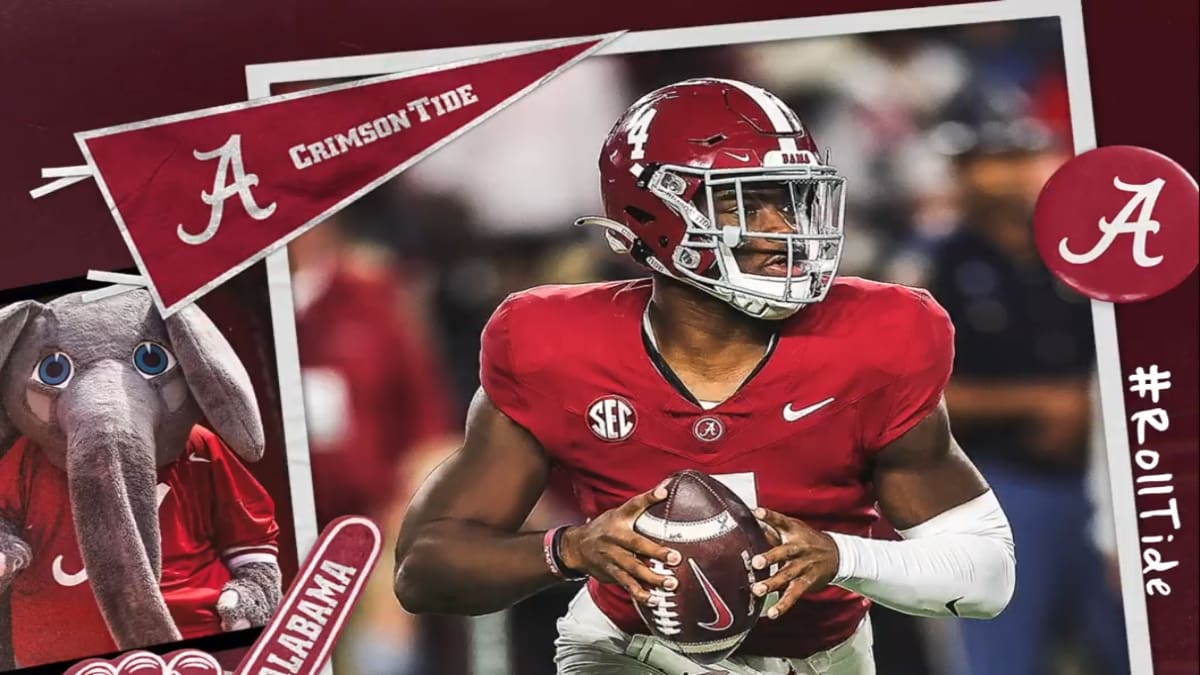 A College Football 25 homescreen for Alabama Crimson Tide.