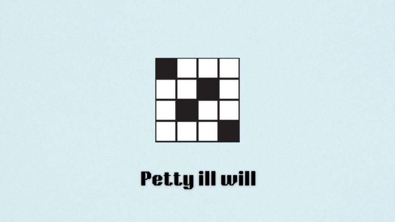 petty ill will in ny times mini crossword