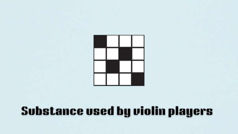 substance used by violin players in ny times mini crossword