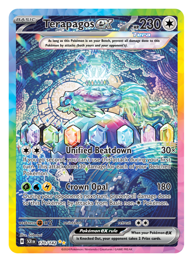 terapagos ex english stellar crown pokemon tcg card