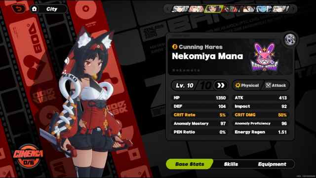 Picture of Nekomiya Mana in Zenless Zero Zone.