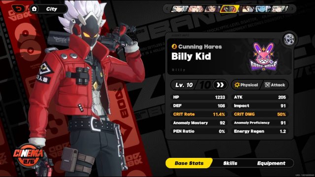 Picture of Billy Kid in Zenless Zero Zone.