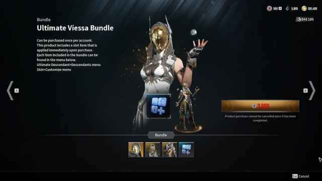 The First Descendant Ultimate Viessa bundle