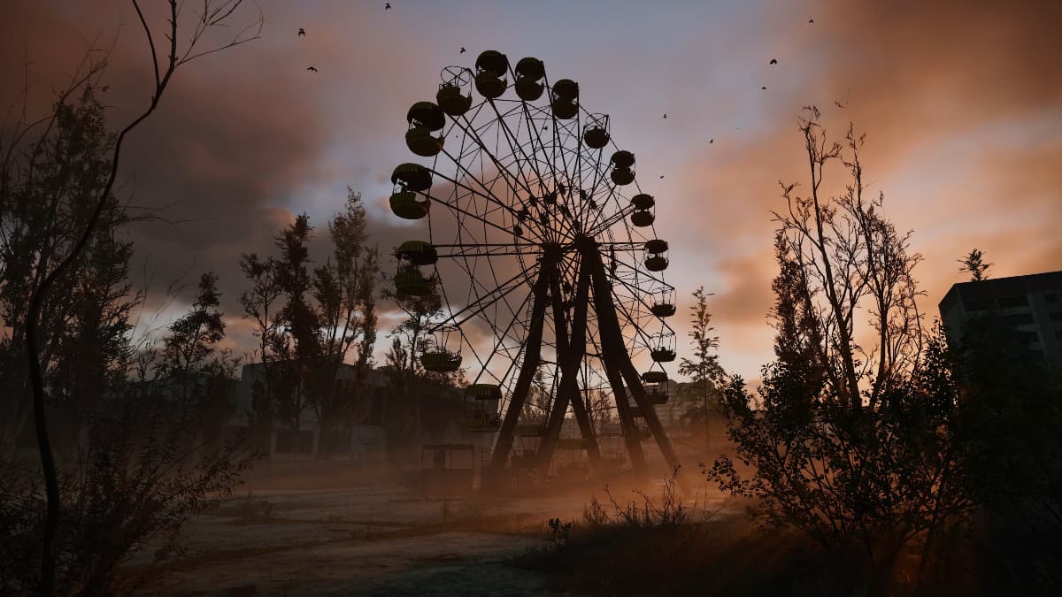 A Ferris Wheel in an environment in STALKER 2.