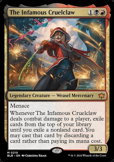 Weasel Mercenary ready to change Commander forever. Image via WotC