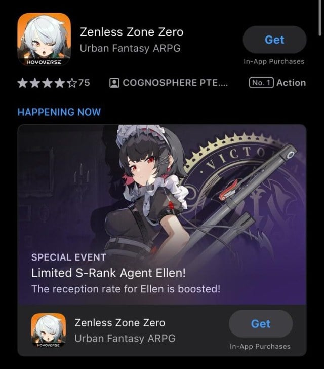 Zenless Zone Zero on the iPhone App Store