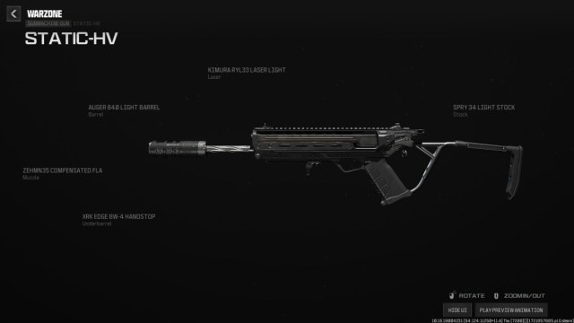 Static-HV SMG with meta attachments in Warzone