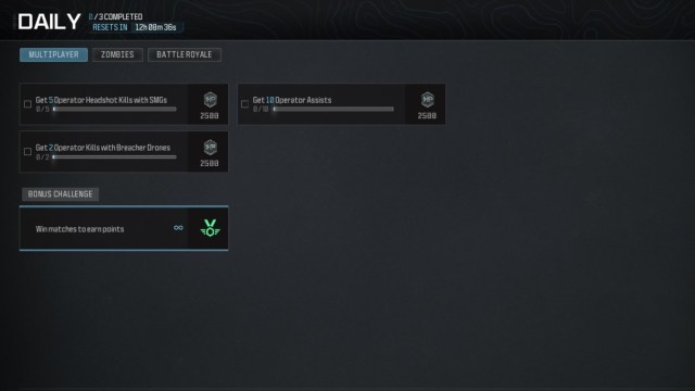 Multiplayer Daily Challenges in MW3