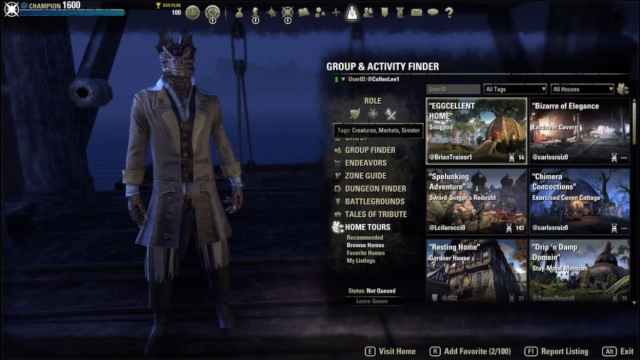 online home tours in welder scrolls online