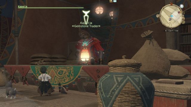 Kajeel Ja, the Tuliyollal Bicolor Gemstone Vendor in Final Fantasy XIV Dawntrail