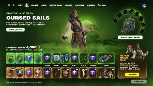 Fortnite Cursed Sails event pass