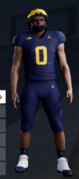 Michigan Wolverines uniform in College Football 25