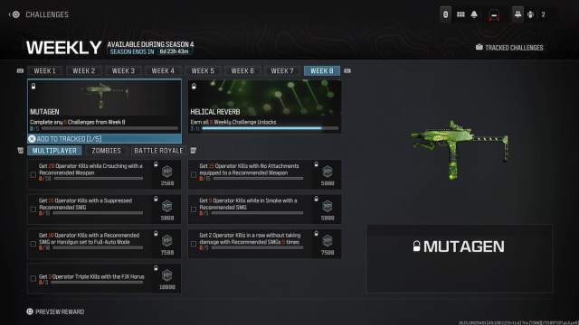 MW3 season four week eight challenges