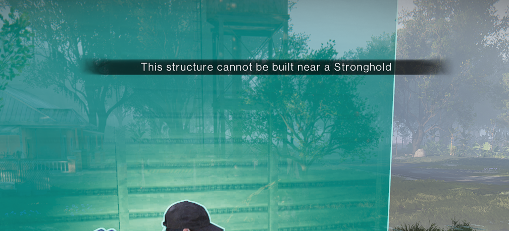 This structure cannot be built near a Stronghold error message in Once Human