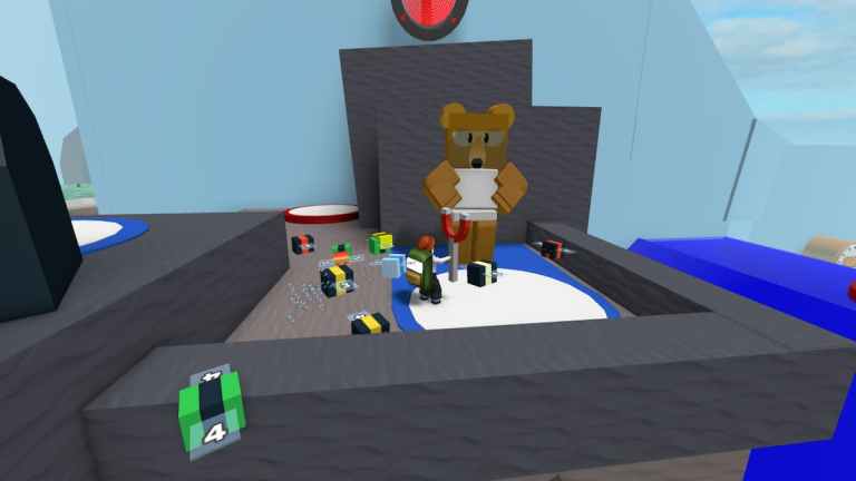 The Science Bear in Bee Swarm Simulator.