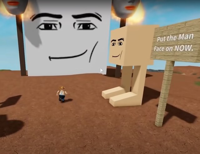 Roblox Man Face map.