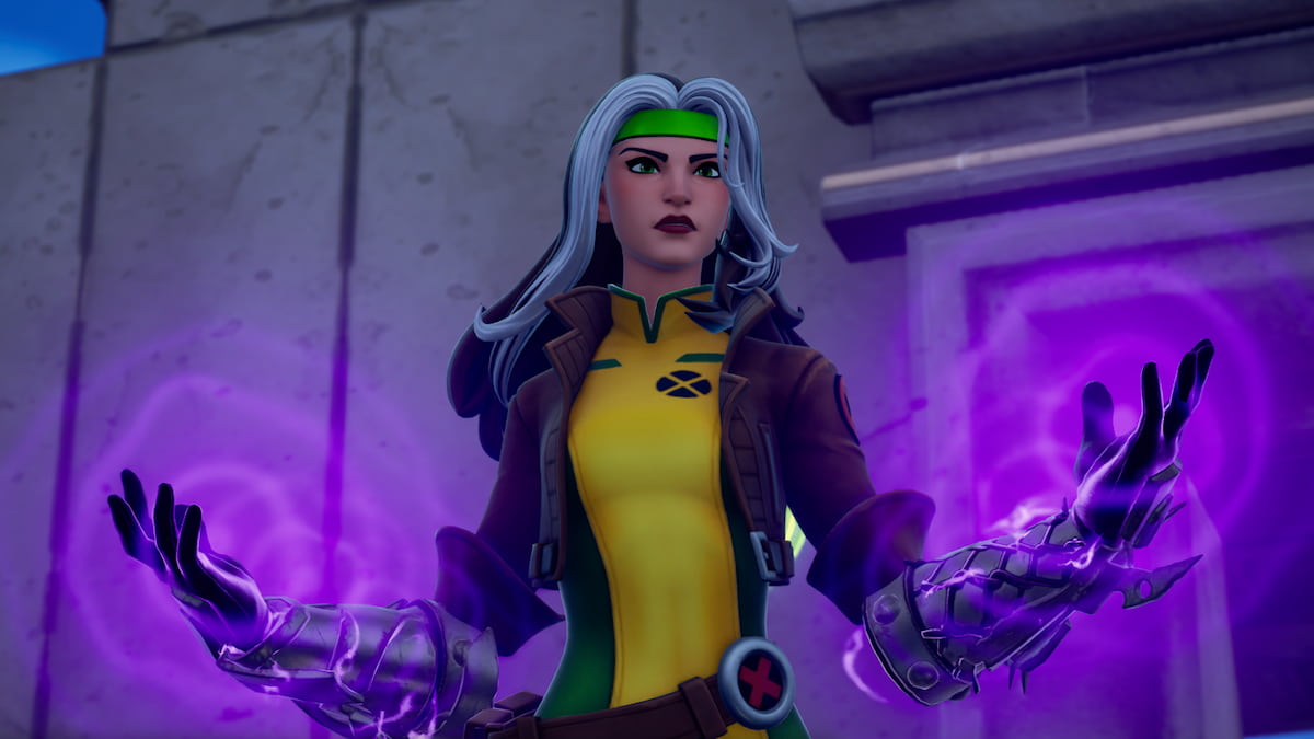 Rouge using Magneto Power in Fortnite.