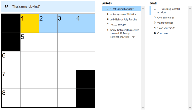 that's mind blowing july 25 nyt mini crossword hints