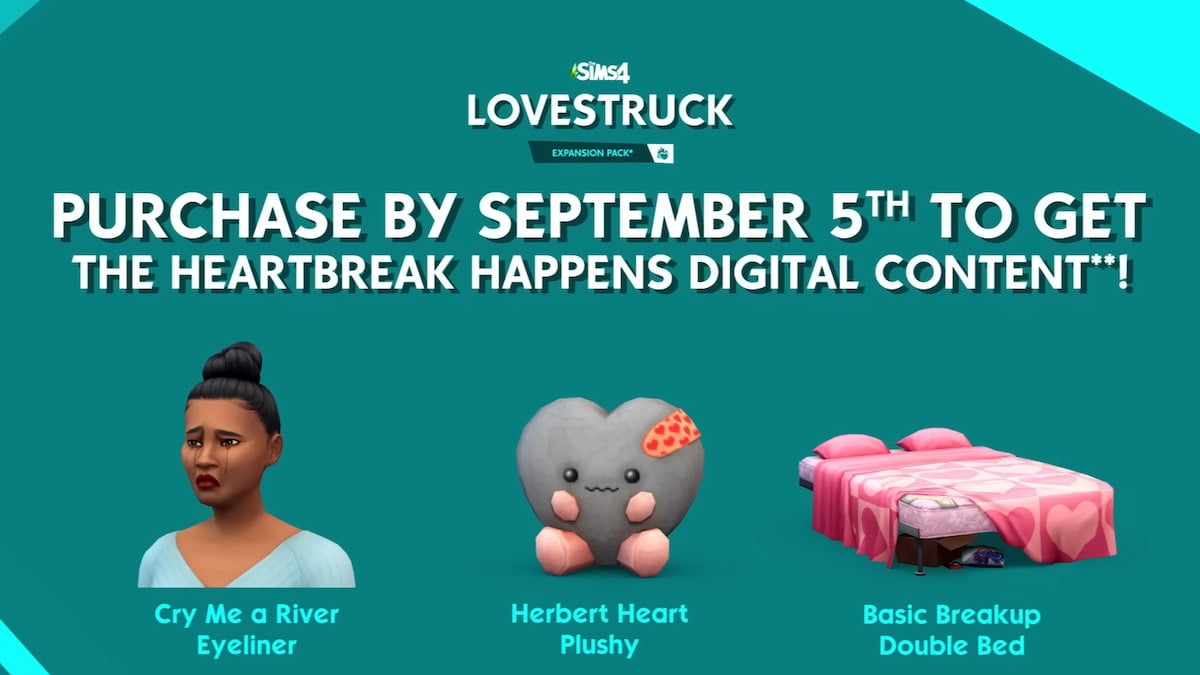 All bonus items for The Sims 4 Lovestruck.