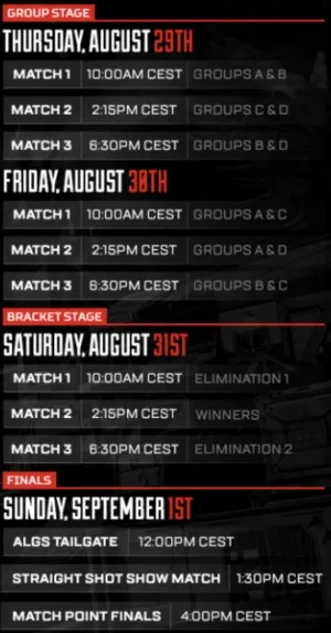 The Split 2 Playoffs schedule in Mannheim Germany