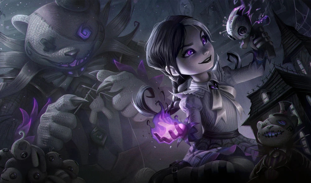 Fright Night Annie splash art in LoL