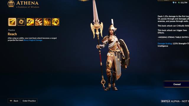 Athena in SMITE 2