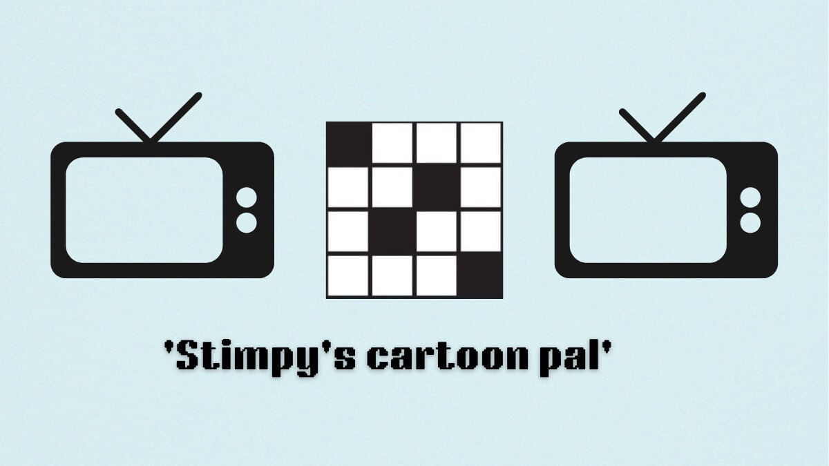 Stimpy's cartoon pal clue for Aug. 10 NYT mini crossword