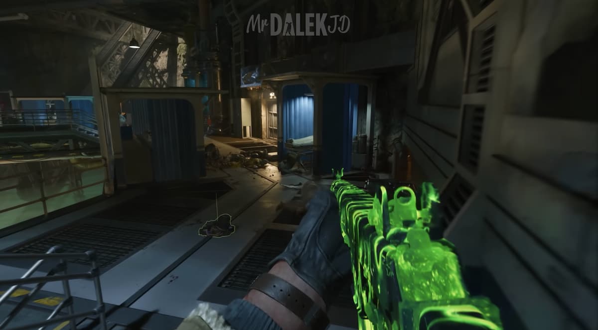 A screenshot showing Salvage on the ground in Black Ops 6 Zombies.