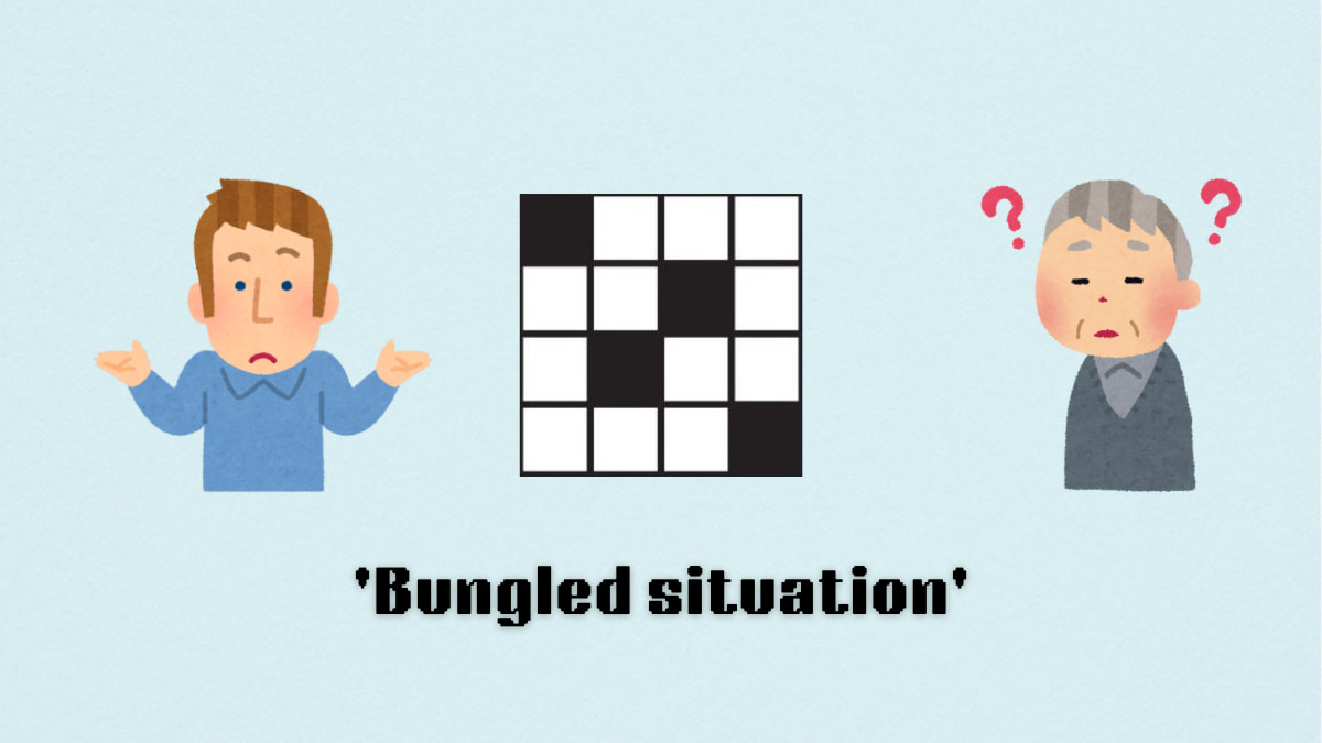 Picture showing the cover for Bungled situation NYT Mini Crossword clue.