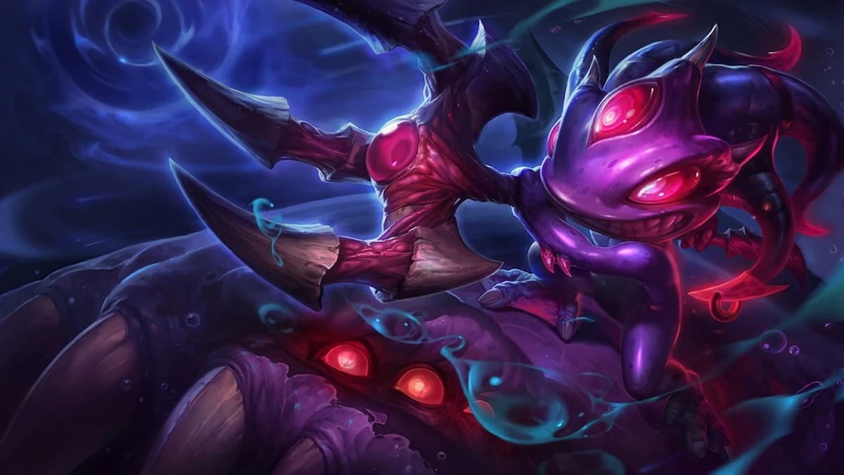 Picture showing Fizz in League of Legends.