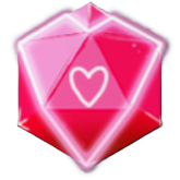 A pink prism-like object with a small light-pink heart in the middle from Crypt Custodian.