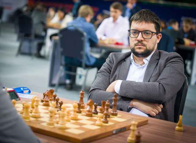 Maxime Vachier-Lagrave playing at the FIDE Rapid and Blitz World Championship