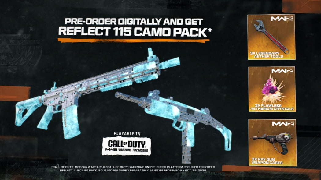 The Reflect 115 camo pack in CoD