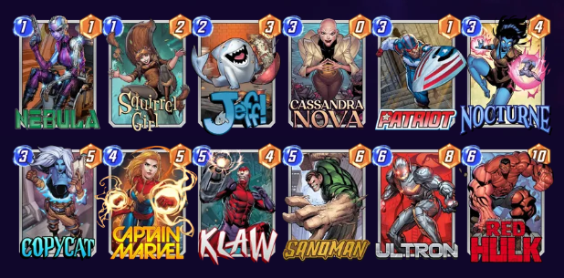 Marvel Snap Sandman Patriot deck