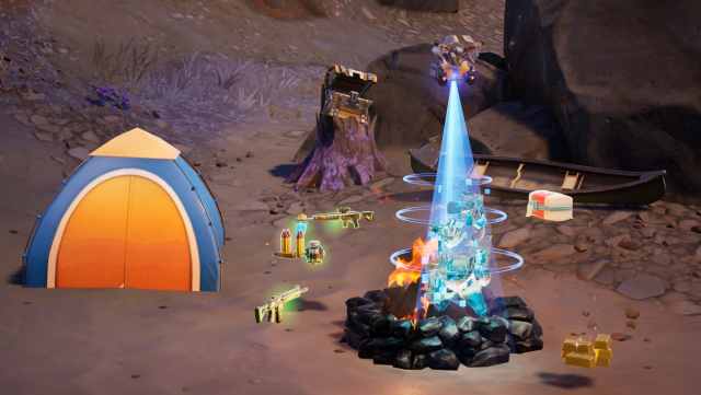 Picture showcasing a Fortnite eliminating themselves to reach Davy Jones' locker in Fortnite.